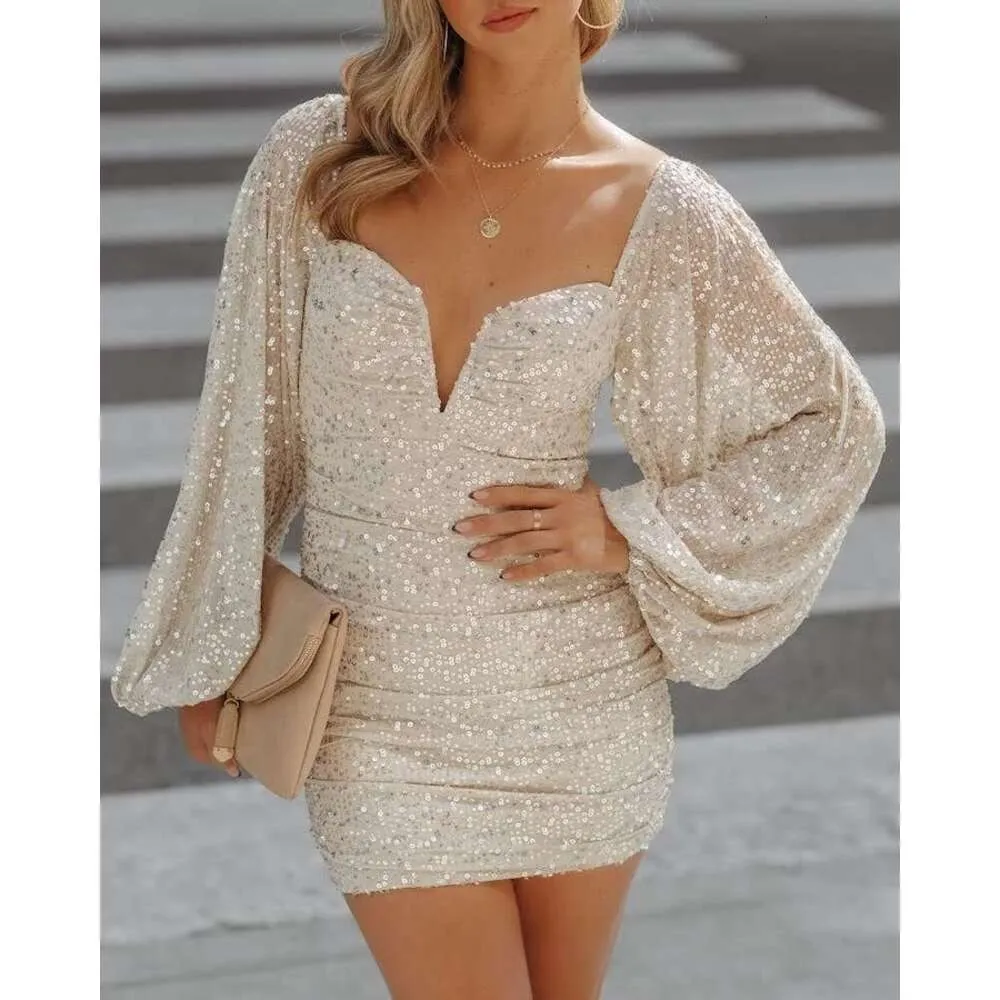 Long Sleeve Sequin Mini Party Dress with Sweep Train and Empire Waist for  Women Vintage Style from Dhgate Prom Dresses - price 135.34
