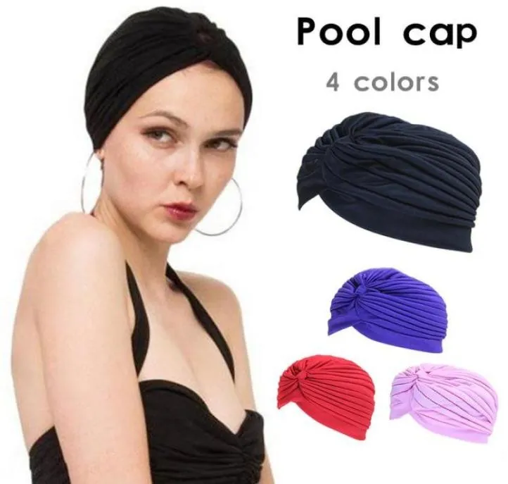 Frauen Schwimmbad Cap Multicolor Headscarf Motornet Caps für Yoga Outdoor Sport Cap Schwimmkappen8666853