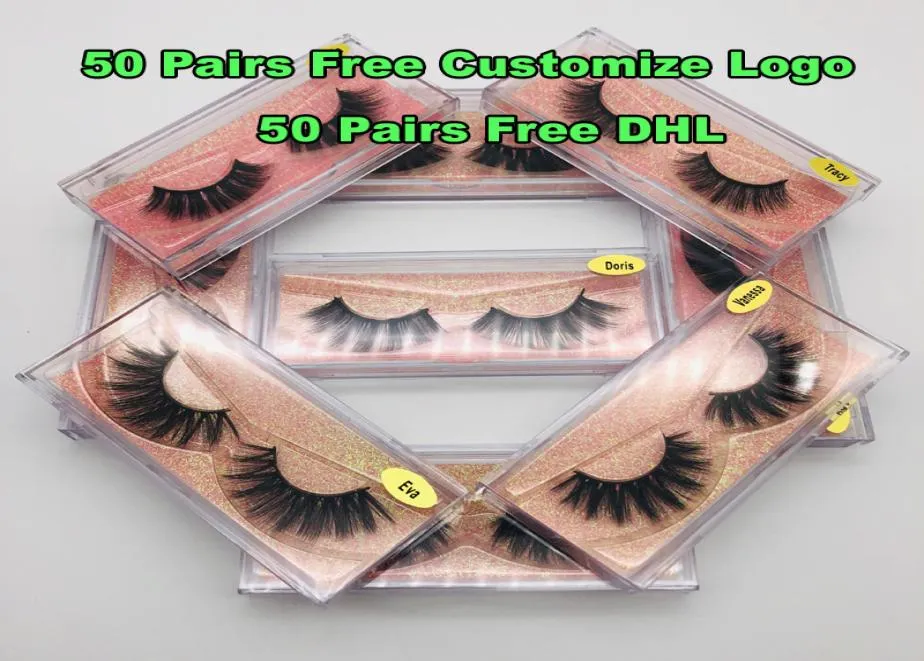 1Pairlot ögonfransar 3D Mink Eyelashes långvariga falska ögonfransar Återanvändbara 3D -mink Lashs Lash Extension Make Up Fake Eye Lashes8371406