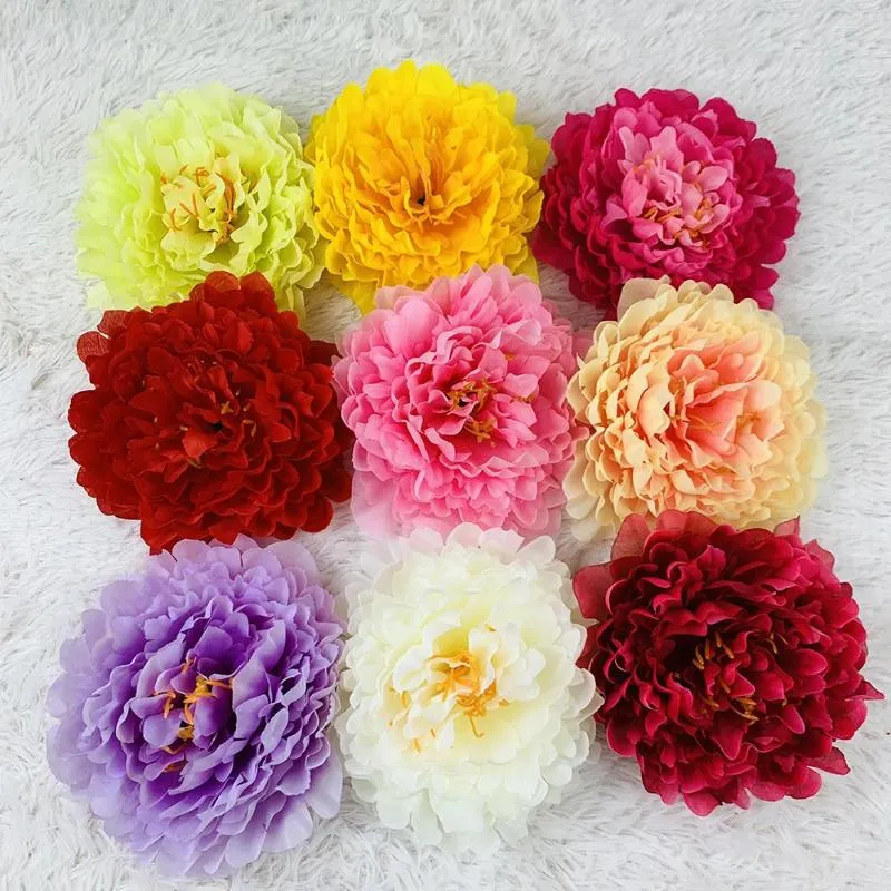 Dekoratif Çiçekler 10 PCS DIY Düğün Buketleri için Yapay Şakayık Kombo