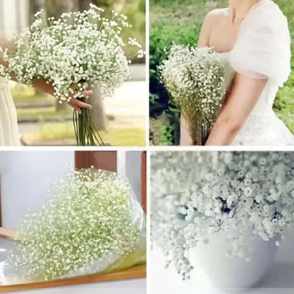 Baby Breath Artificial Fake Gypsophila White Silk Flowers Plant Home Wedding Decoration 0824