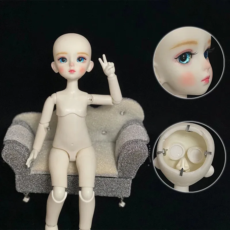 Moda 1/6 boneca BJD com maquiagem de 30 cm de boneca de boneca mecânica
