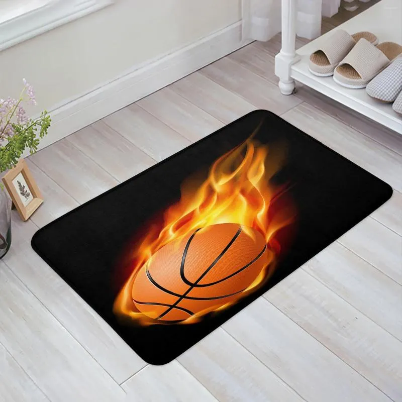 Tapijten basketbal vlam slaapkamer vloer mat huis ingang portematiek keuken badkamer deur decoratie tapijt woonkamer antislip voet tapijt