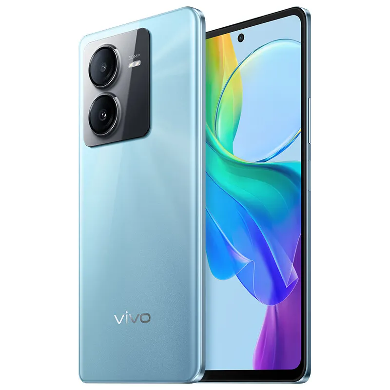 Original Vivo Y78t 5G Mobile Phone Smart 8GB RAM 256GB ROM Octa Core Snapdragon 6 Gen1 Android 6.64" 120Hz LCD Full Screen 50.0MP 6000mAh OTG Face ID Fingerprint Cellphone