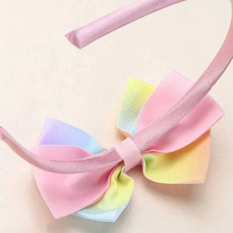 Hair Accessories Sweet Candy Headband Childrens Anti slip Hair Loop Ribbon Princess Hair Loop Girls Boutique Bow Hair Loop Childrens Hair Accessories d240514