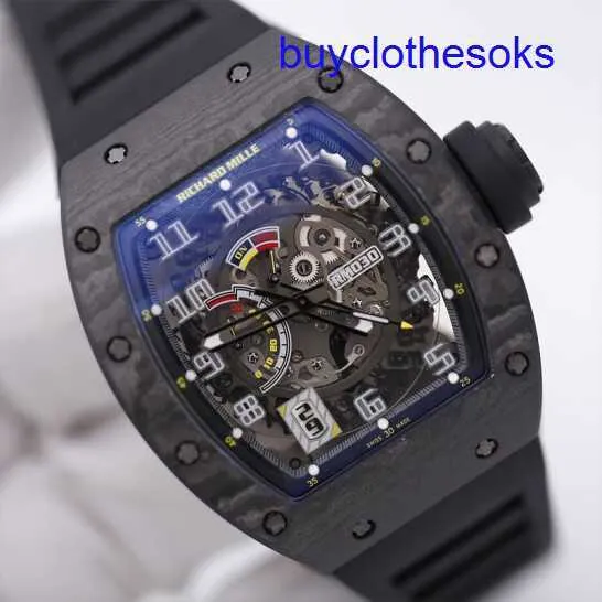 마지막 RM 손목 시계 RM030 자동 기계식 시계 RM030 NTPT 탄소 섬유 날짜 디스플레이 스위스 유명한 고급 한정판 크로노 그래프