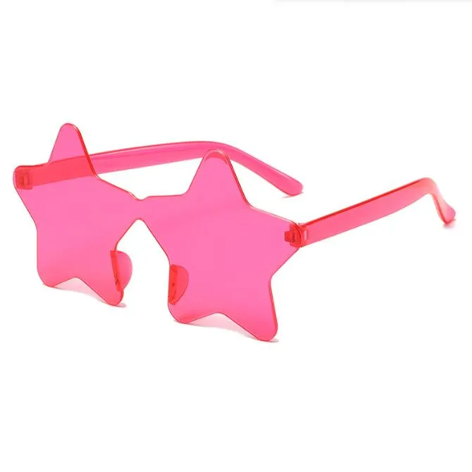 love candy color Sunglasses Millennium spicy girl five pointed star Sunglasses fashion women men kids Sunglasses