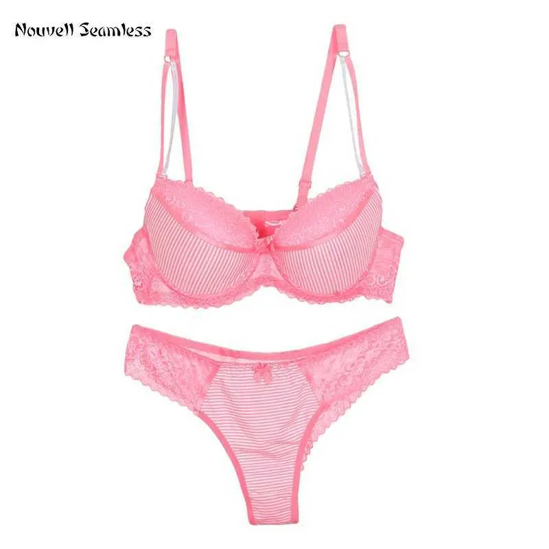 Reggiseni set nouvelle senza cucitura nuova sexy reggiseni set di reggiseni bcde tazza francese biancheria biancheria intima reggisella e panty push up demi lingerie per donne y240513