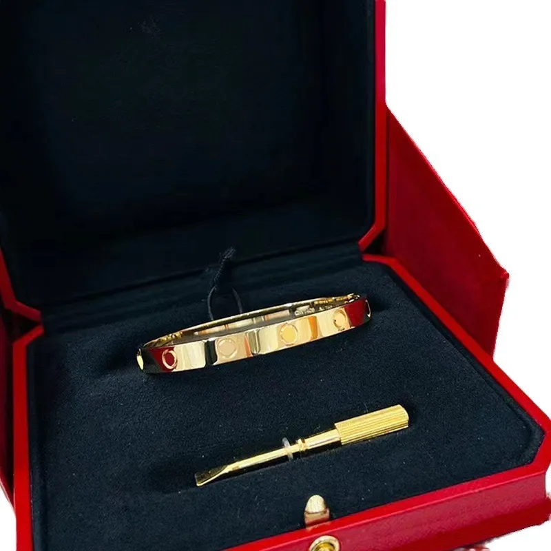 Bracelet de tournevis classique de luxe Bracelet manchette unisexe 316L Bijoux en or en acier inoxydable