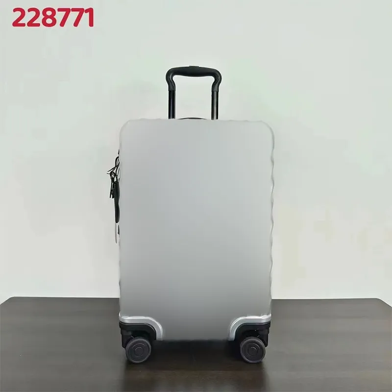 Designer bagages hommes femmes mode 20 pouces Case de valise PC 228771 Black Silver Universal Wheel Pangages