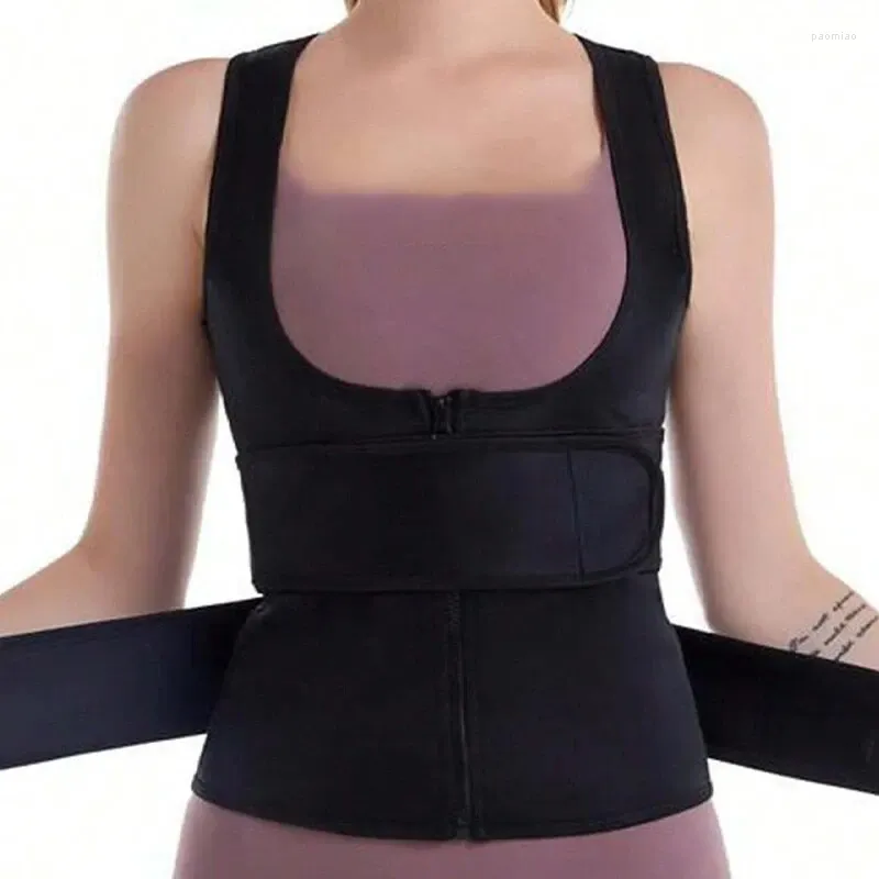 Men's Body Shapers Women Waist Cinchers Slimming Corset Vest Trainer Shapewear Zipper Belt Band Weight Loss Shaper