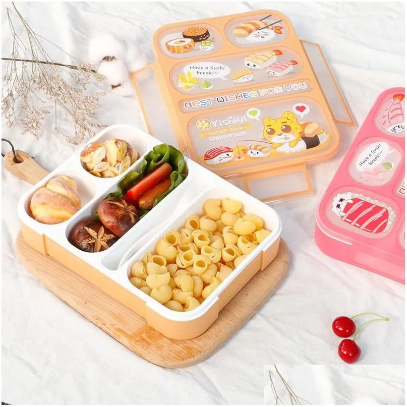 Box da pranzo BASSO COMPOSITÀ ALTA CASATURA CONTRUZIONE ALIMENTO CONTRATURATORE CONTRATTAMENTO CAMAGNO DI CAMAGNO SCUOLA AFFEATTA PORTATILE BENTO 1000ML DROP DE DHWZT