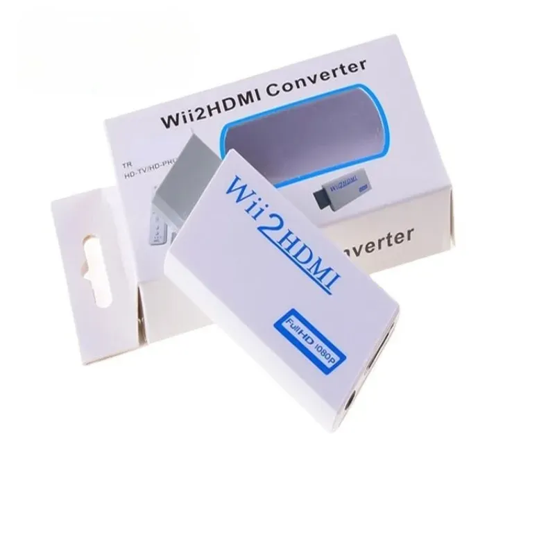 Voor Wii tot HDMI-compatibele converter Full HD 720P 1080p 3,5 mm Audio WII2HDMI-compatibele adapter voor PC HDTV Monitor Display