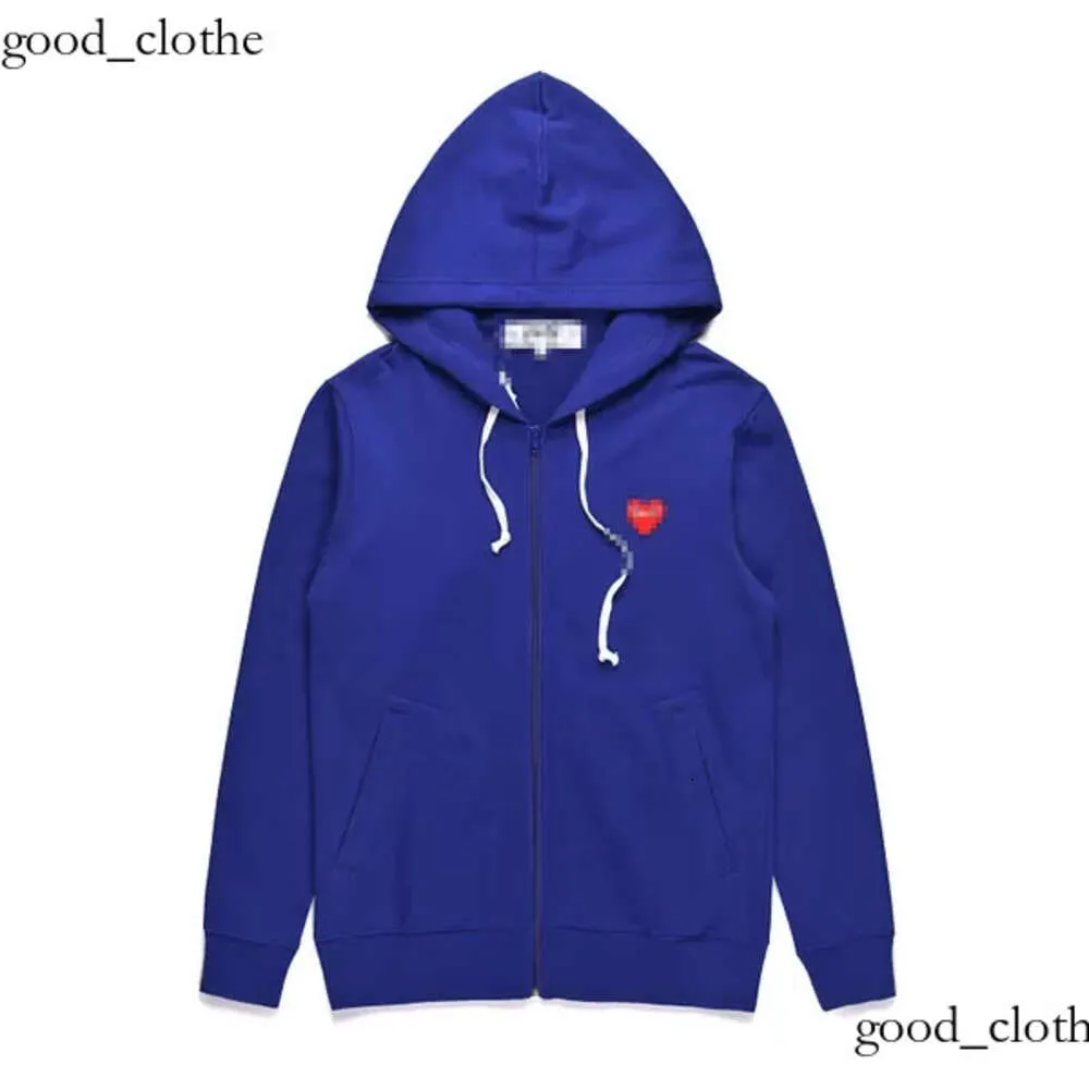 CDGS Sweat à capuche Hoodies Sweatshirts SweatShirts Designer EssentialSclothing COM DES GARCONS PLAY Sweatshirt Red Heart Zip Up Hoodie Brand Navy Blue CDGS Shirt 844