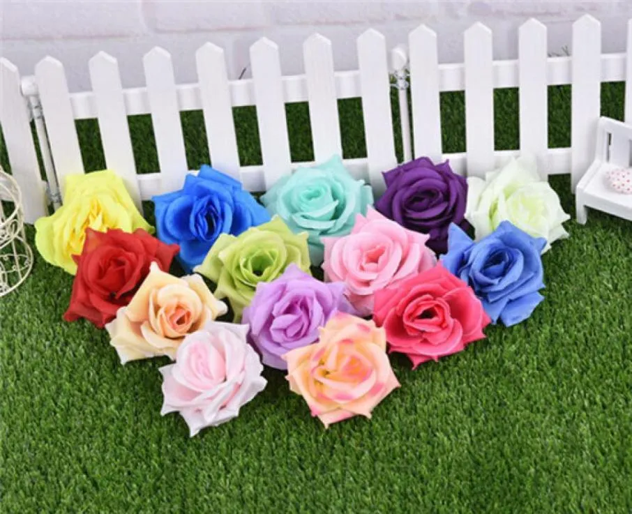 100pcs têtes de fleurs de rose artificielles 14 couleurs de la soie pivoine Plastics Camellia pour la fête de mariage fleurs décoratives 9298134
