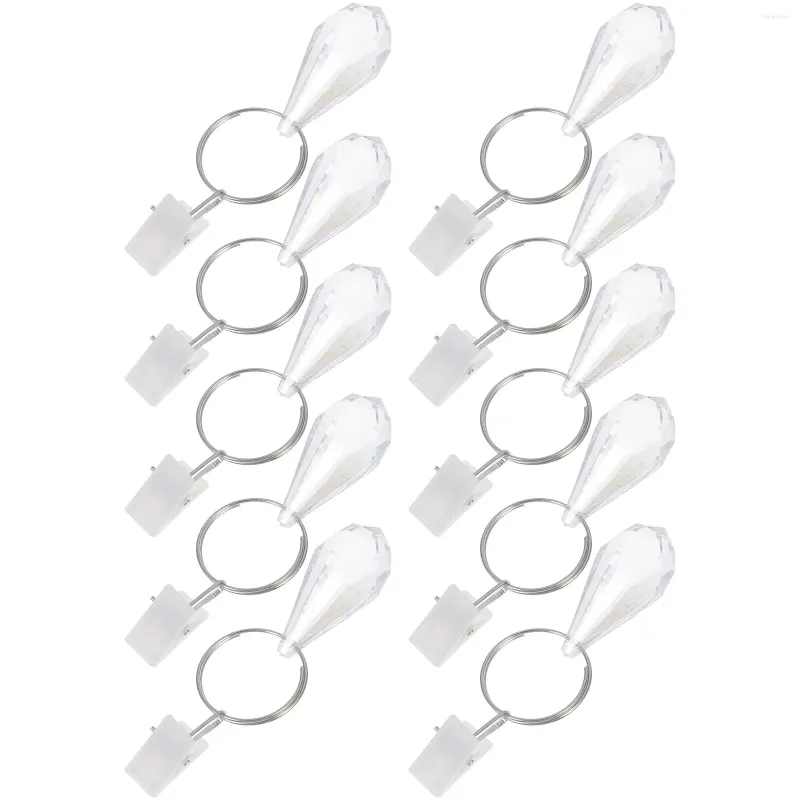 Tafeldoek 10 PCS Gordijn Teller Gewicht Douche Gewichten Witte gordijnen Clips Buitenbodem Counterwe gewicht gewogen voering