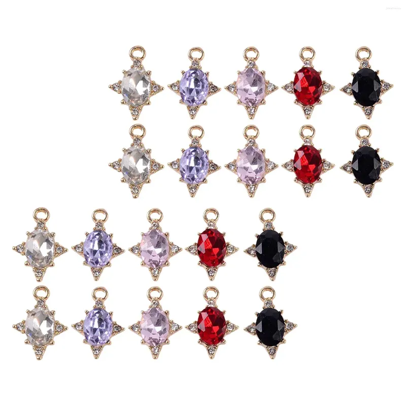 Charms 20x mini pendentifs en strass pour les bijoux faisant des vêtements d'embellissement