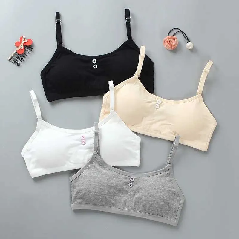 Camisole 8-16 Cotton Girls Training Bra Youth Sports Bra Youth Underwear Youth Bra avec poitrine PADS KF027L2405