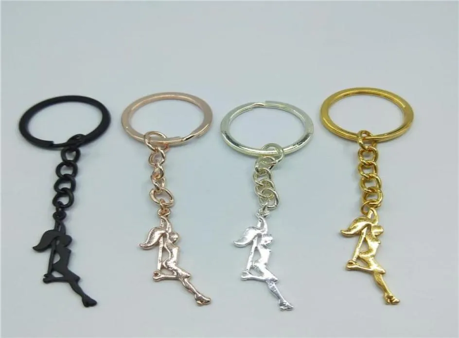 Keychains Trendy Pole Dancer Chaînes Key Chains Gift for Bachelorette Party Women Keyring Figure Jewellery9618754