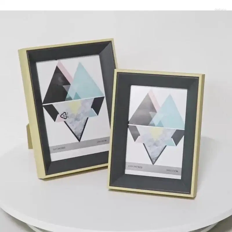 Frames Imitation Solid Wood Po Modern Design 6/7 Inch Picture Frame Wedding Anniversary Romantic Gifts Desk Decoration