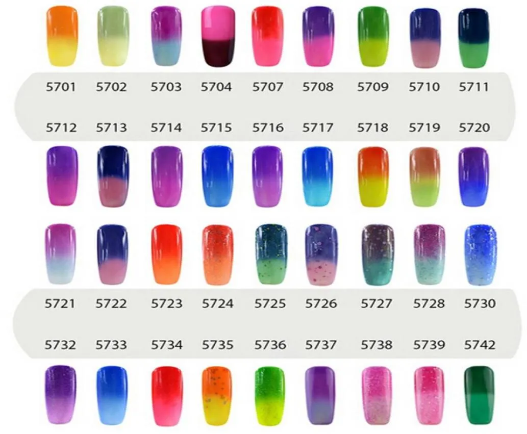 Elite99 7 мл изменение температуры Хамелеон Изменение цветового замочивания с ультрафиолетового геля для ногтевого геля УФ -гель Выберите 8 из 54 Color8036596