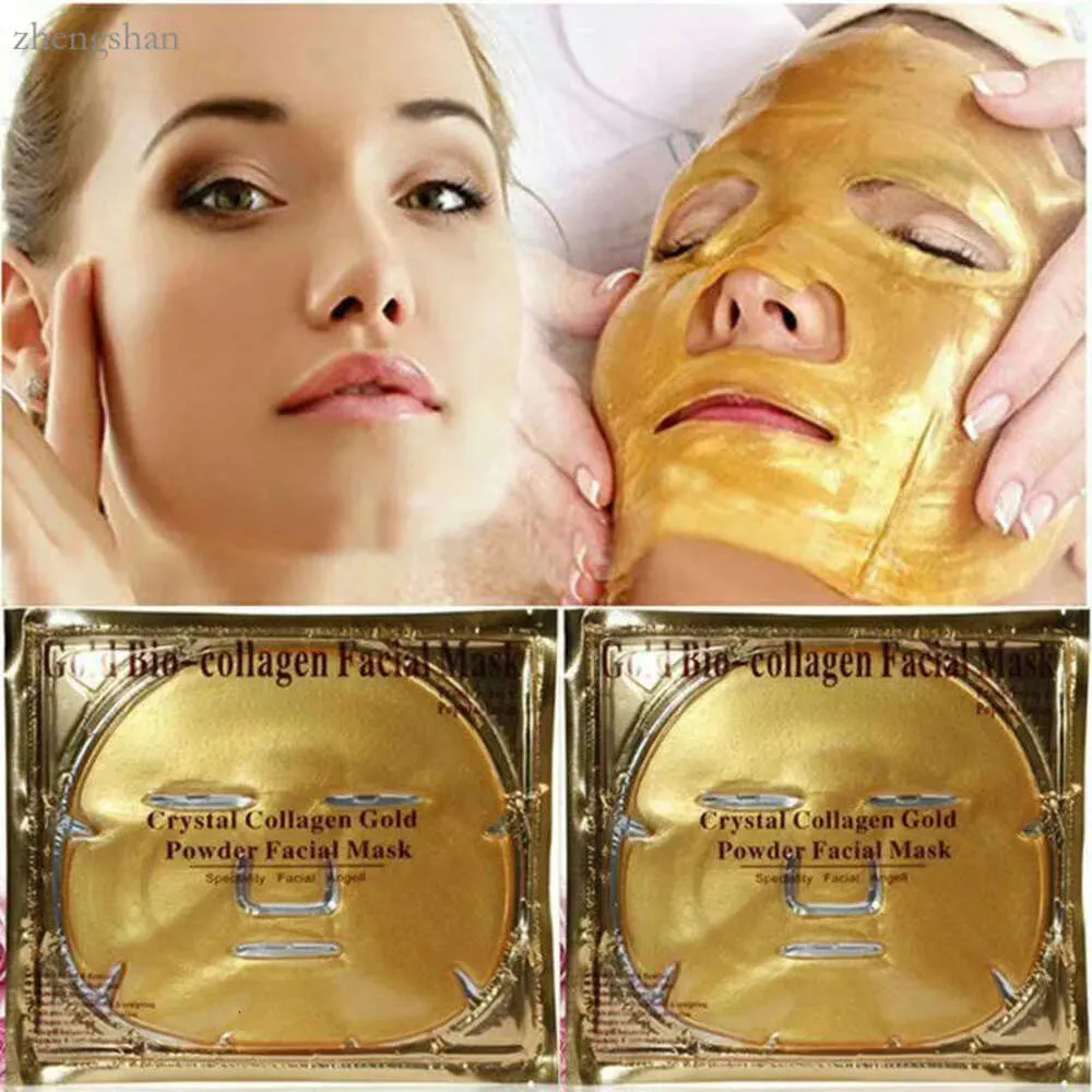 Nowy przylot nawilżający złoto bio - kolagen maska ​​twarzy kryształowy kolagen złoty proszek maski do twarzy skórki upuszcza wysyłka makijażu pielęgnacji skóry BB61