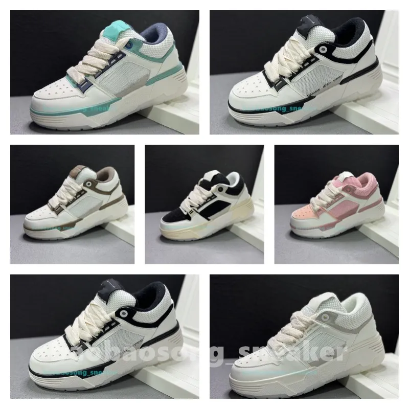 MA-1 Schnürbrotschlneakers Schuhe Luxusdesigner Männer Frauen Plattform Schuhe Mesh Leder Stadion Hardware-Logo Leder Outdoor Trainer Sneakers Größe 36-45