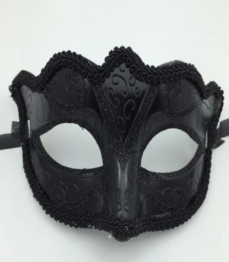 Schwarze Venedigmasken Maskerade Party Maske Weihnachtsgeschenk Mardi Gras Man Kostüm sexy Spitze Fransen Gilter Frau Tanzmaske G56322730505050