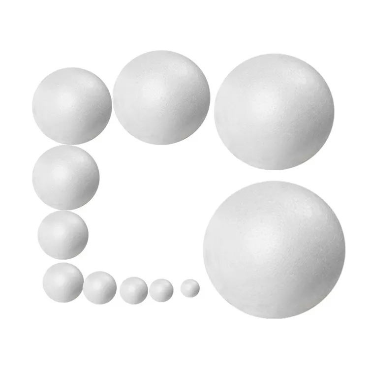 Heminredning 1CM-10CM Vit modellering av polystyren Styrofoam Foam Ball Decoration Supplies Decorative Balls Filler Mini Pärlor LT976