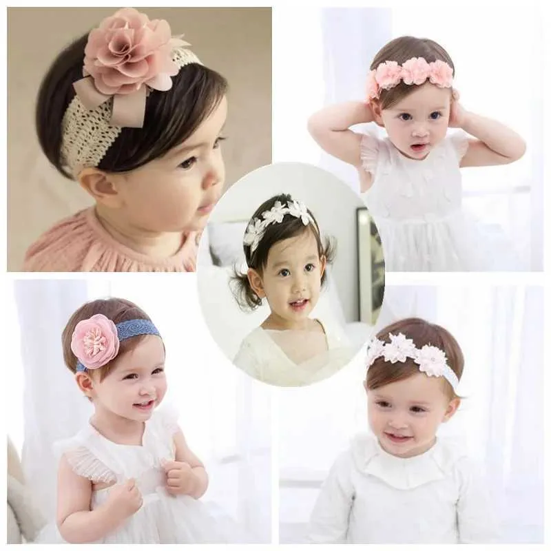 Accessori per capelli Accessori per la fascia per bambini coreani Accessori per la testa di fiori neonati per bambini accessori per capelli per capelli fai -da -te foto di bambini D240513