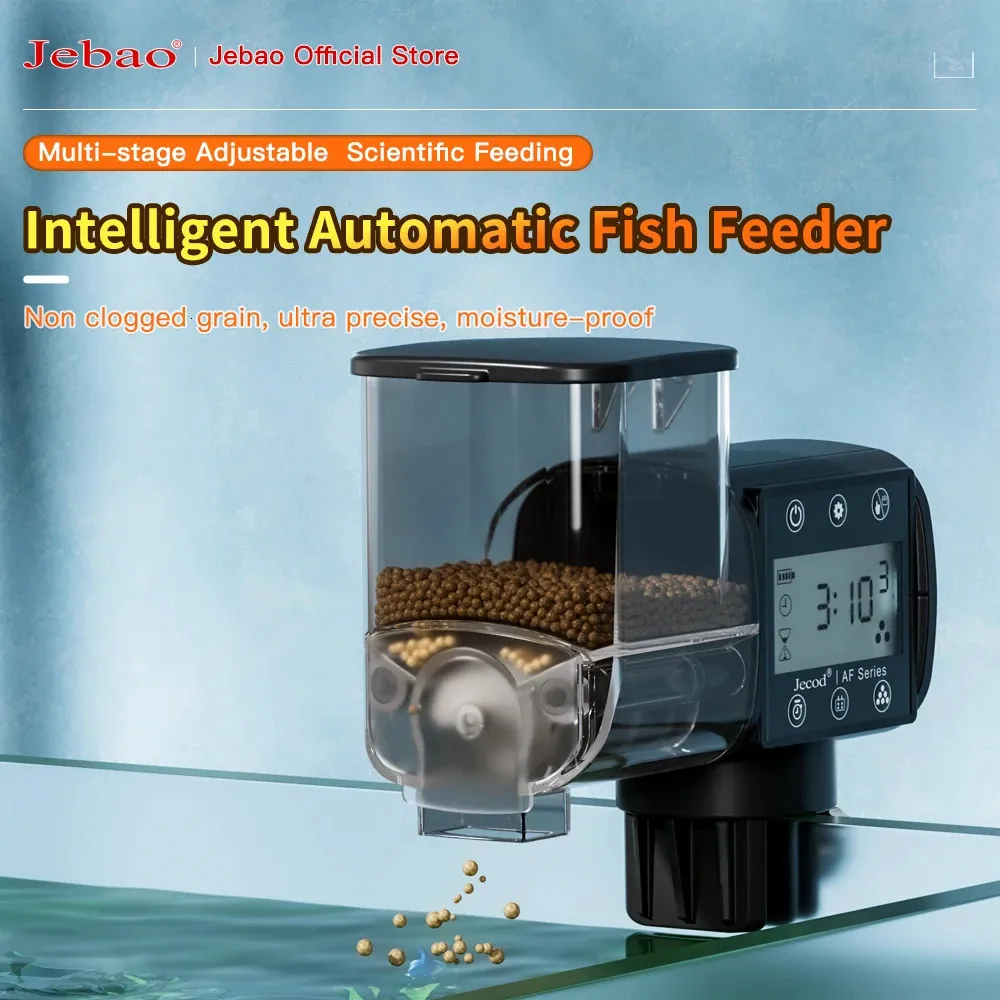 Jebao Jecod Aquarium Fish Tank Feeder Intelligent Automatic Feeder Digital Timing Wifi Wireless Remote Control Fish Feeding 240513