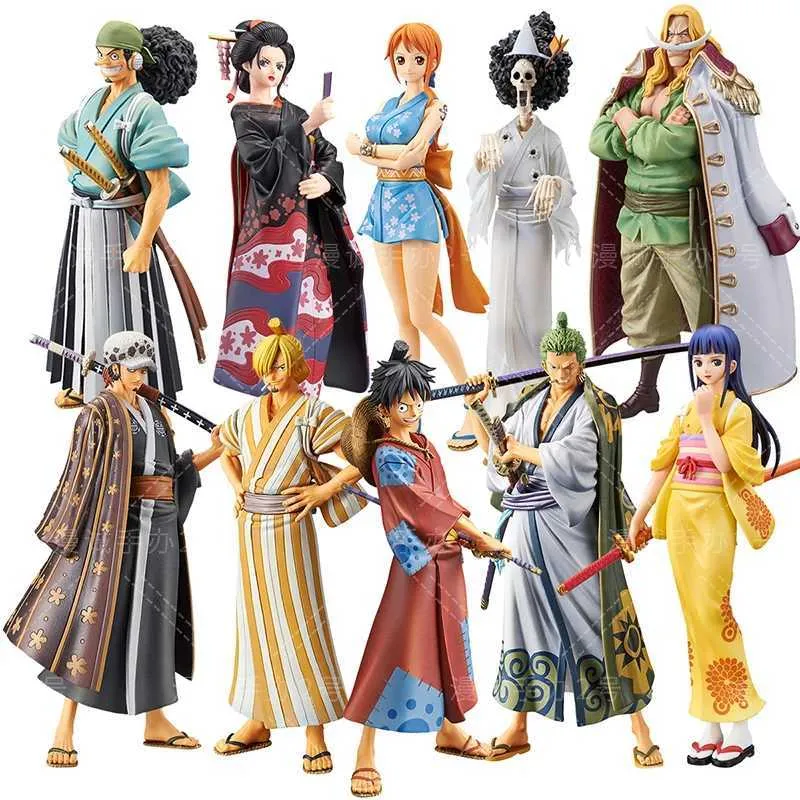 Action Toy Figures 18cm One Piece Anime Figure Luffy Zoro Chopper Nami Action Figure Land of Wano Toys for Kids Gift Collectible Model Ornament Y240514