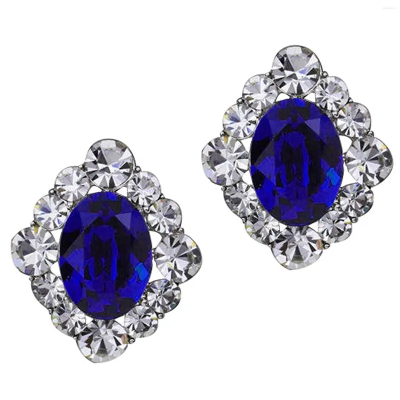 Stud Earrings Bridal Blu/Red Crystal Rhinestone Costume Jewelry For Valentine's Day Christmas Gift