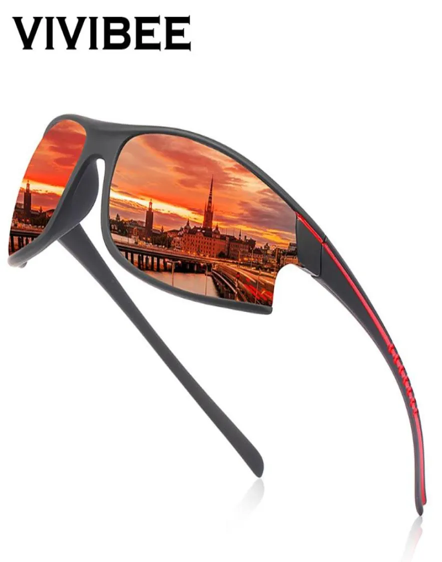 Lunettes de soleil Vivibe Mirror Red Polaris Sports Men Goggles 2022 UV400 Femmes Elasticité extérieure Glunes de soleil 4209235