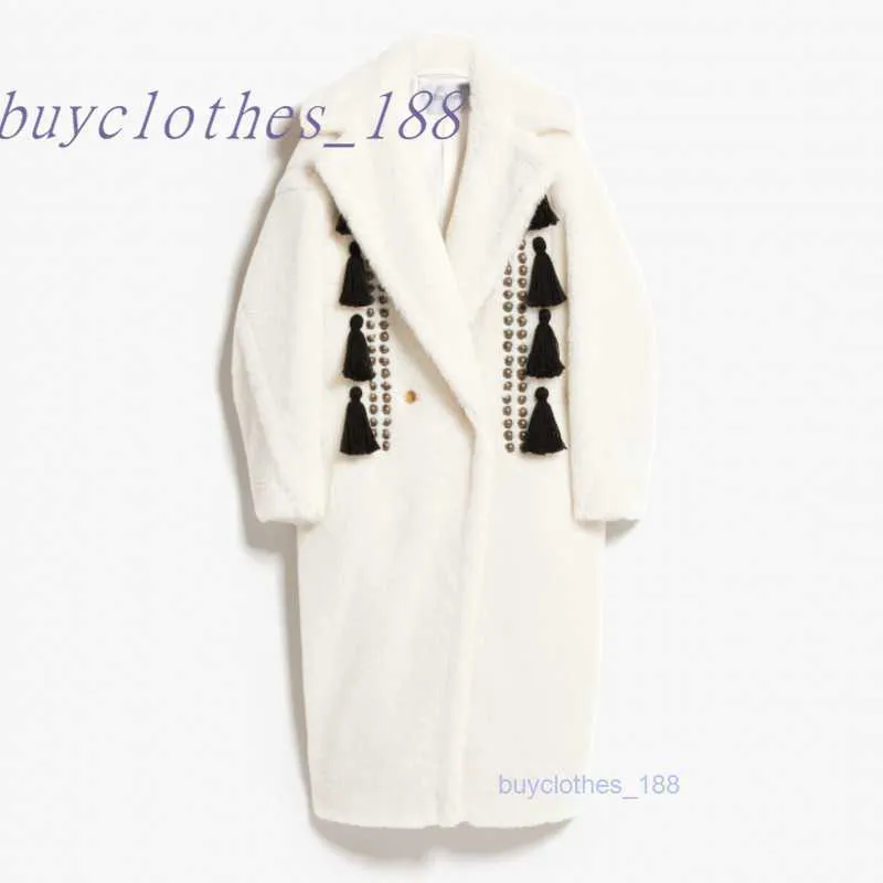 Płaszcz wełniany płaszcz o średniej długości kobiet włoska marka luksusowa płaszcz kaszmirowy płaszcz kaszmirowy 42TA