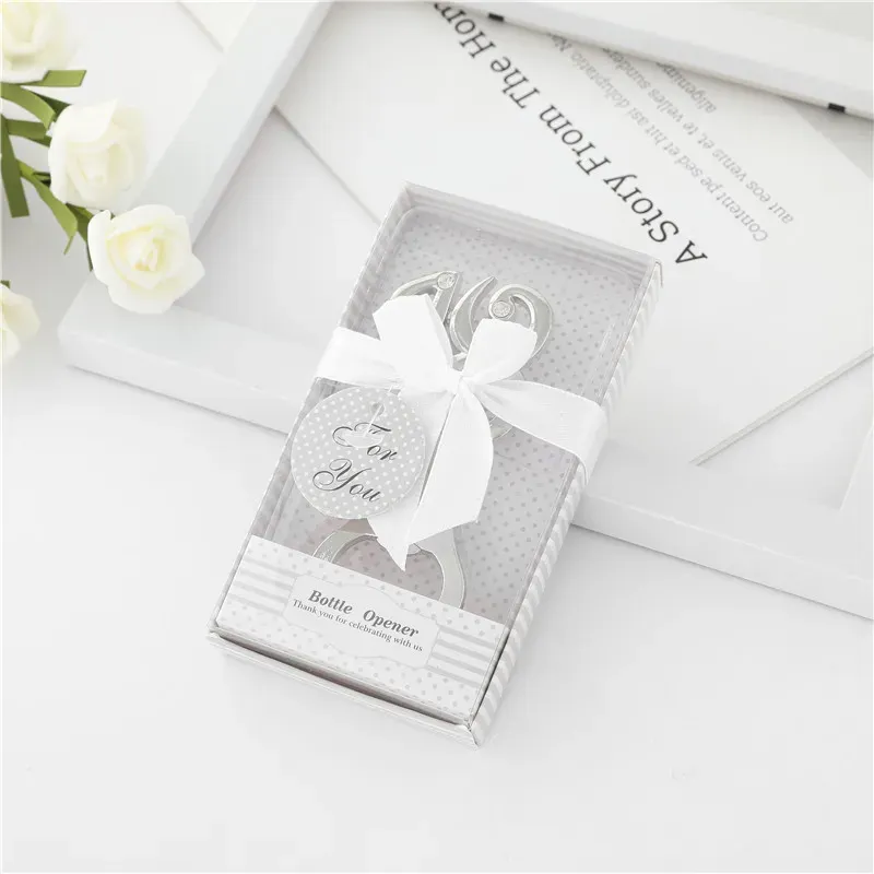 Event Party Supplies 18th Design Silver Bottle Opener Wedding Anniversary Gift Beer Openers in Gift Box Birthday Keepsake