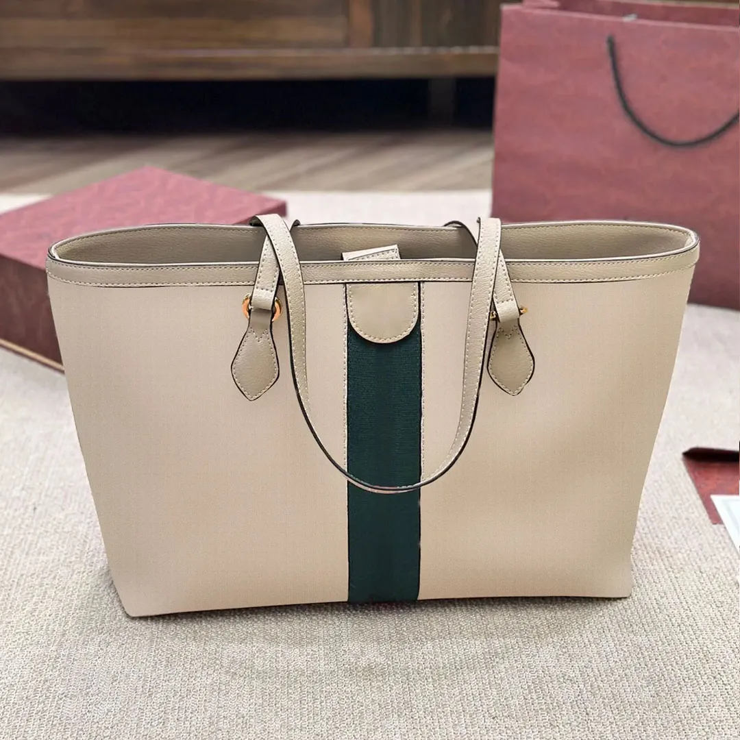 Luxury Canvas Shoulder Tote - Women's Handbag & Crossbody bag