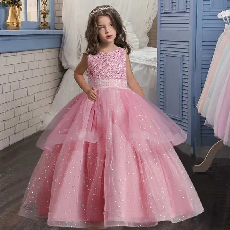 Red Rose Gold And Burgundy Flower Girl Dress Girls Sequin Princess Dress  For Birthday Party Graduation Communion From Dhgate Girls Dresses Price