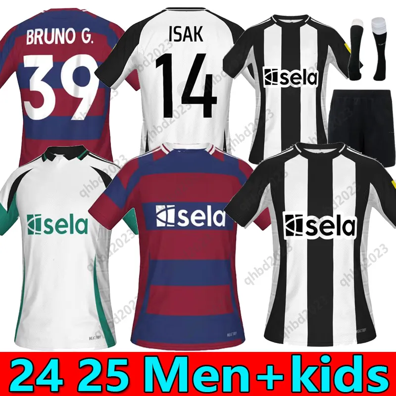 S-4XL 24 25 tonali fotbollströjor Almiron New Castle Trippier Bruno G. 2025 2024 Joelinton Football T Shirts Isak nufc United Maximin Wilson Utds Kids Kit Top Top