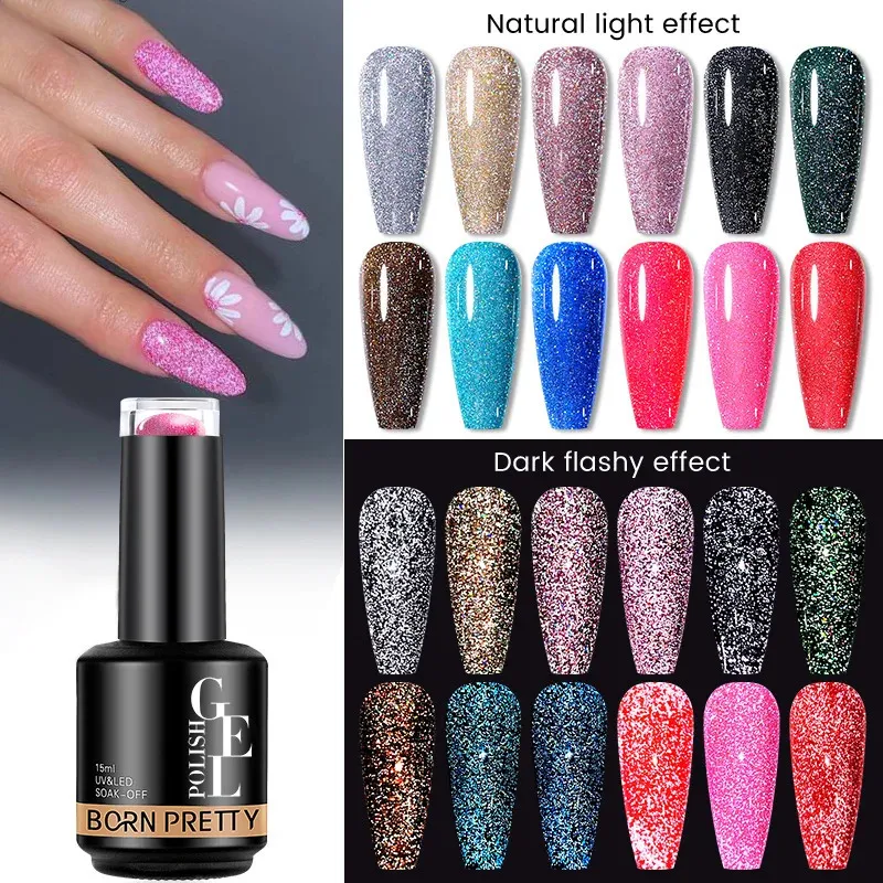 15ml Gel Gel Gel Gel Gel Gel Glitter de Manicure semi -Manicure Manicure Soak Off Gel 240423