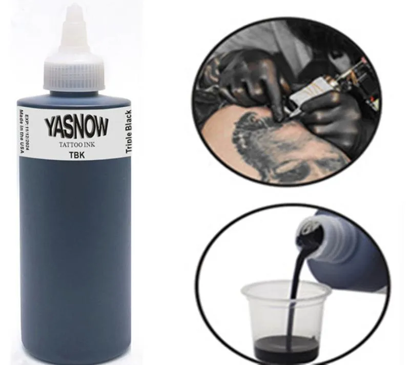 Black Color 8oz Professional Tattoo Pigment Ink Tattoo Tattoo Painting Supply for Body Beauty Tattoo Art Professional9208204