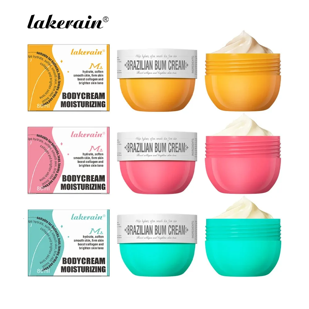 Lakerain Brazilian Bum Cream Hip Buttock Care Cream Moisturizing Firing Body Massager Gel Vanilla Floral Butt Care 80G 240514