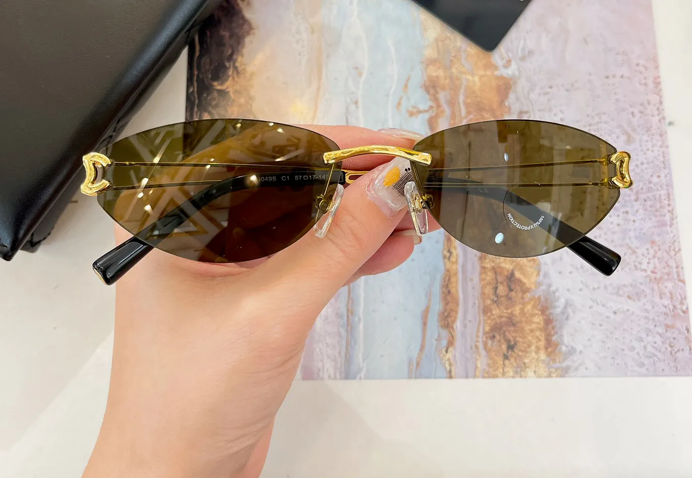 Designer Rimless Oval Rimless Sunglasses Mens With Silver Designer Rimless Oval Rimless Sunglasses Mens With Silver