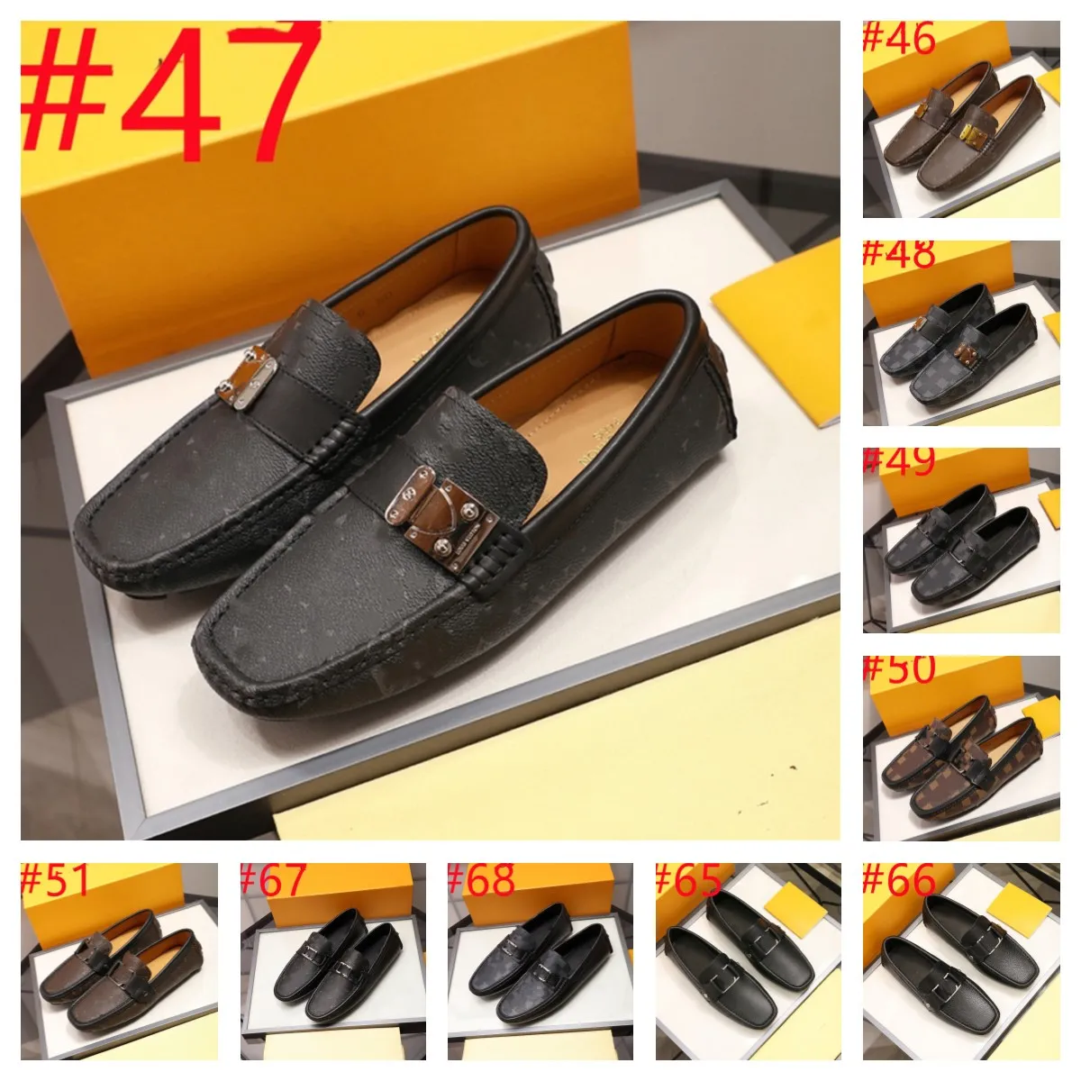 68 model groot formaat 46 heren designer Loafers zachte mocassins hoogwaardige lente herfst echte lederen schoen mannen casual flats rijschoenen maat 38-46