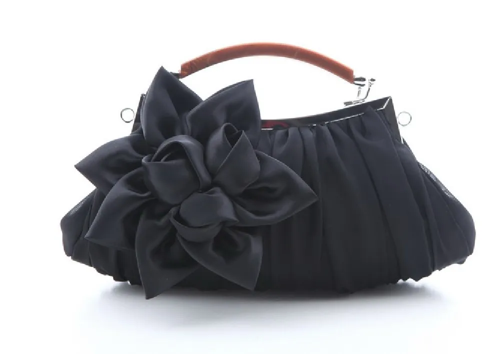 Princess Sweet Satin Flower Banquet Bag Handbag Bridal Bag Dress Bag Cheongsam Women's Bag Hand Bag