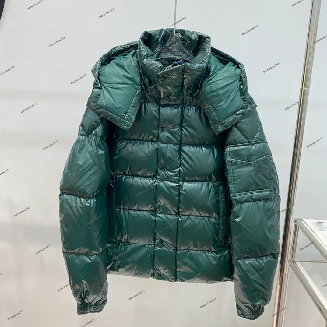 Designer Mens Winter Down Jacket Parkas Salzman Luxury Man Hooded Puffer Croped Puffer Jacket 70 -årsjubileum Limited Edition Maya Unisex Size 0123 Green