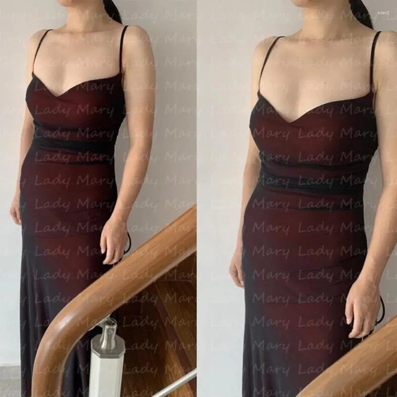 Parti Elbiseleri Gerçek Po Vintage 90s Prom Kırmızı Siyah Criss Cross Resmi Durum Akşam Elbise 2024 Homecoming Vestido de Noche