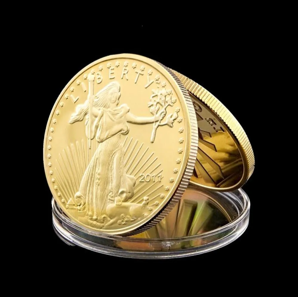 25.1oz 24K Gold Plated American Statue Of Liberty Commemorative Eagle ...