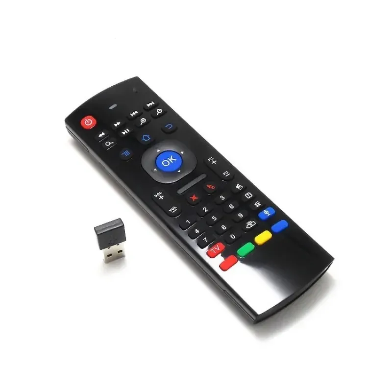 24GHz MX3エアマウスワイヤレスミニキーボードアンドロイドテレビボックス用マルチメディアキー付きリモコンスマートテレビPC Linux Windows