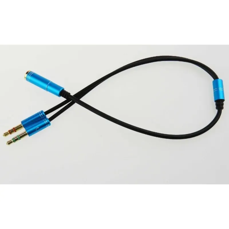3,5 mm Jack Microfone Headset Audio Splitter Aux Extension Cable fême
